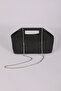 Heybes Women's Black Straw Jute Clutch Handbag - 3