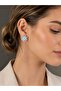 Ice Blue Crystal Stone Lotus Model Women's Earrings - 2