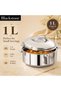 Stainless Steel Insulated Hotpot Casserole 1L, Food Warmer Serving Bowl with Lid for Small Servings, (1000 ML) Madina - 2