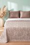 Brown Prism Patterned Double Printed Pique & Bedspread 200X230 cm