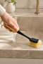Bamboo Handle Sink Cleaning Brush Hard-Bristled Ergonomic Bathroom Kitchen Cleaning Brush Shn-3053