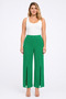 Women's Plus Size Green, Slit, Elastic Waist Trousers 65N39575 - 5