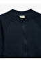 Basic Zippered Sweatshirt - 3
