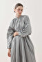 Chino Buttoned Cotton Dress Blue - 3