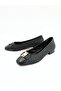 Women's Genuine Leather Ballerinas Black - 4