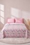 Pink Country Garden Patterned Double Printed Pique & Bedspread 200X230 cm - 2