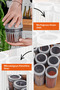 9-Piece Linea Round Storage Container Set 3X(0.50 Liter, 1.1 Liter, 1.70 Liter) Anthracite - 3