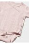 Newborn Baby Girl Short Sleeve Bodysuit Pink - 3