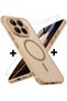 Xiaomi Mi 17t Compatible Case Matte Magsafe Colorful Edge Camera Protection Cover + 9H Screen Protector Glass Set