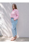 Lcw Curve Blue Plus Size Women's Jean Pants with Elastic Waist