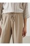 Lcwaikiki Classic Beige Women's Trousers with Elastic Waist - 3