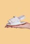 Willi White Skin Barefoot Non-Slip Sole Velcro Easy to Wear First Step Children's Tasseled Sandals - 2