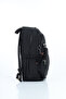 Vital Series Black Crinkle Fabric Water-Resistant Plush Daily Stylish School and Travel Backpack with Keychain - 4