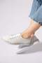 Rebas Sole Stitched Side Stapled Genuine Leather Orthopedic Women's Shoes White Skin - 4