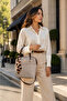 Mink Women's Shoulder and Hand Bag with Stylish Scarf Detail and Adjustable Strap for Daily Use