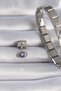 316L Steel Silver Color Dangle Eye Figure Evil Eye Bead Detail Nomination Charm - 2