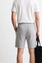 Men's tie waist shorts - gray melange - 3
