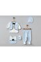 5 Piece Men's Hospital Discharge Set with Bow Tie, Cotton Newborn Baby Set with Blanket - 3