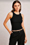 Ribbed Athlete Halter Full-Collar Summer Blouse Thick Strap Blouse Cotton - 2
