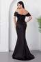Strapless Neckline Satin Dress with Stones on the Chest Ecr5902 - 6