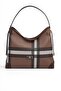 Dark Brown - Brown Plaid Women's Shoulder Bag Sp1285