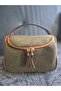 Velvet Tubular Handle Makeup Bag 20X15 cm Multipurpose Medium Size Bag with Handle - 4