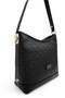 Black - Women's Shoulder Bag with Black Logo Sp1286 - 5