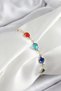 Brass Gold Color Mixed Color Drop Zircon Stone Women's Bracelet