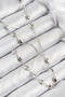 Brass Zircon Stone Heart Model Silver Color Y Necklace