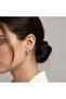 Multi-Row Stone Square Hoop Model Vip Earrings White-Yellow 3168Kkuv006 - 4