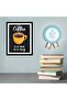 20x30 cm A4 Acrylic Frame Wall Art | Coffee Is A Hug In A Mug Quote | Orange Coffee Cup Kitchen Wall Decor | Ready to Hang - 4