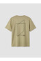 Lcw Vision Beige Crew Neck Printed Men's T-Shirt - 7