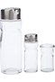 5-Piece Salt & Pepper Shakers and Oil & Vinegar Bottles Set with Metal Stand – Clear - 2