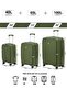 3 Piece Polypropylene Hard-side Luggage Set with TSA Lock | Lightweight Spinner Suitcases with 360° Wheels | Durable Trolley Bags for Secure Travel (Small, Medium, Large) - 8