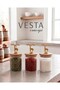 Bamboo Leak-Proof Glass Spice Container with Deer Lid, 3-Piece Storage Set - 750 Cc - 2