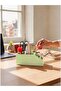 Neon Green Color Plastic Multi-Purpose 3 Compartments Desktop Home Office Work Desk Pen Holder Paper Clip Holder Pencil Case - 3