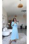 Baby Blue Tensel Premium Shirt Dress Set - 6
