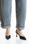 Women's Pointed Toe Thin Classic Heeled Shoes and Bag Set - 3