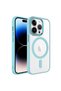 iPhone 14 Pro Max Case Magsafe Transparent Back Face Camera Raised Silicone Brsa - 3