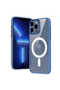 iPhone 13 Pro Max Case Magsafe Transparent Back Face Camera Raised Silicone Brsa - 3