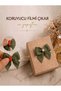 Adhesive Pearlized Linen Bow 20 Pieces Khaki -Gift Package-Wedding Favors-Invitation-Dowry-Decoration - 2