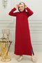 Slit Sport Dress Bordo - 4