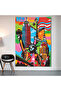 New York Pop Art Wall Covering Wall Tapestry First Quality Satin Fabric Poster