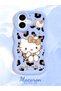 iPhone 17 Compatible Case Camera Protector Blue Silicone Couple Phone Case Kitty Pattern - 2