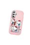 Samsung Galaxy M34 Compatible Case Camera Protector Pink Silicone Couple Phone Case with Kitty Pattern - 3