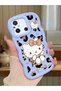 Redmi 11A Compatible Case Camera Protector Blue Silicone Couple Phone Case Kitty Pattern