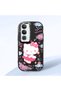 Vivo Y19S Compatible Case Camera Protector Black Silicone Couple Phone Case Kitty Pattern