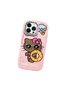 iPhone 14 Pro Max Compatible Case with Camera Protector Pink Silicone Couple Phone Case with Kitty Pattern - 3