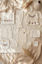 Flora Embroidered 10 Piece Ecru Baby Girl Hospital Discharge Set - 100% Cotton Antiallergic Newborn Set - 5