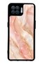 Oppo Reno 4 Lite Glossy Phone Case with Blush Gold Marble Design